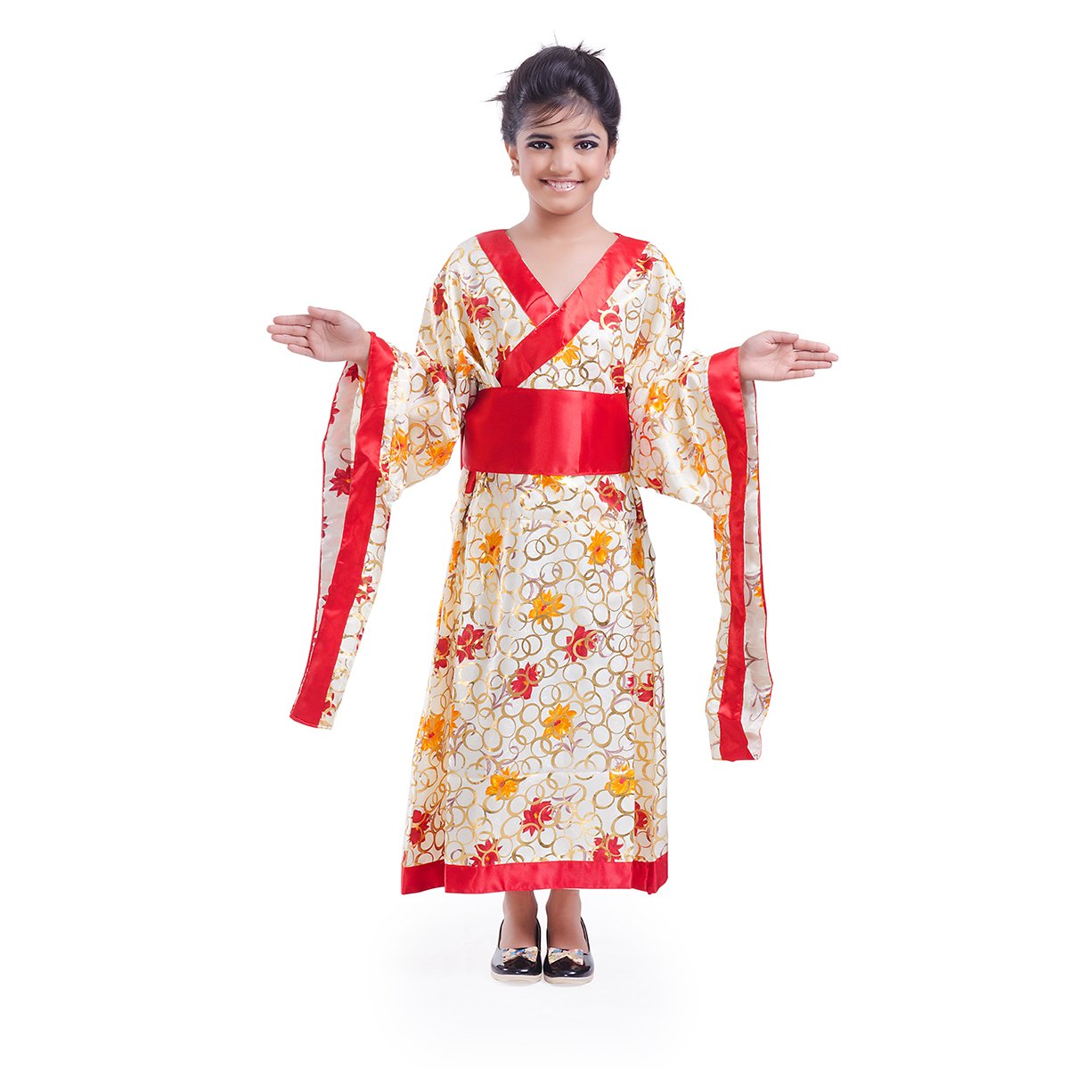 fancydresswale Japanese Girl Fancy Dress for Girls with Beautiful Japanese Fan- Multicolor (6-8 Years) (B086XKFHSV) Amazon Price History, Amazon Price Tracker