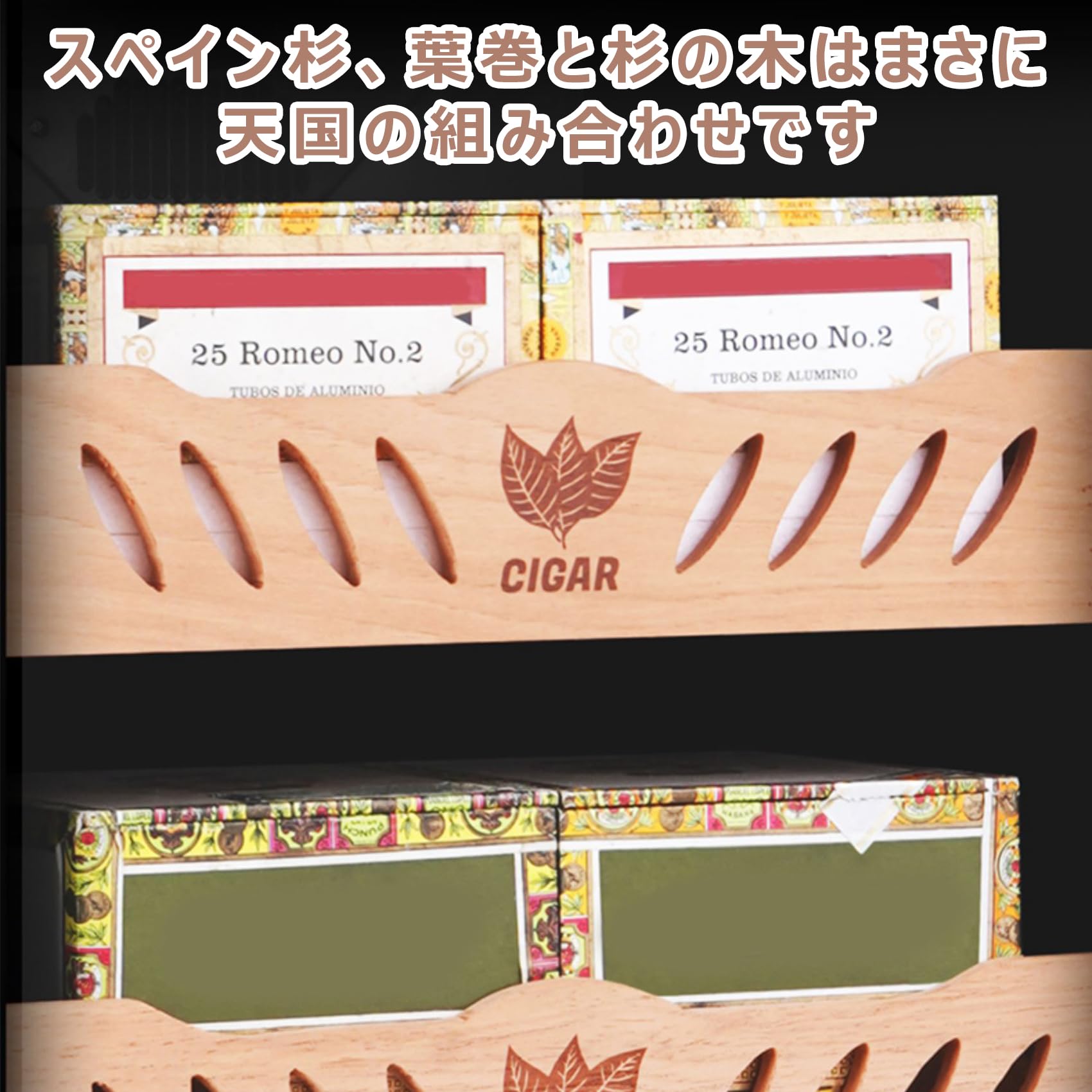 Amazon.co.jp: シガーキャビネット 葉巻ケース ヒュミドール 一定の