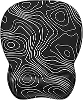 Vista 21 de MROCO Alfombrilla ergonómica para mouse con reposamuñecas de gel, cómoda alfombrilla de mouse con superficie de soporte de muñeca suave y base