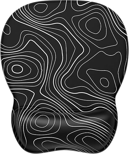 Miniatura 24 de MROCO Alfombrilla ergonómica para mouse con reposamuñecas de gel, superficie de soporte de muñeca suave, base de poliuretano antideslizante