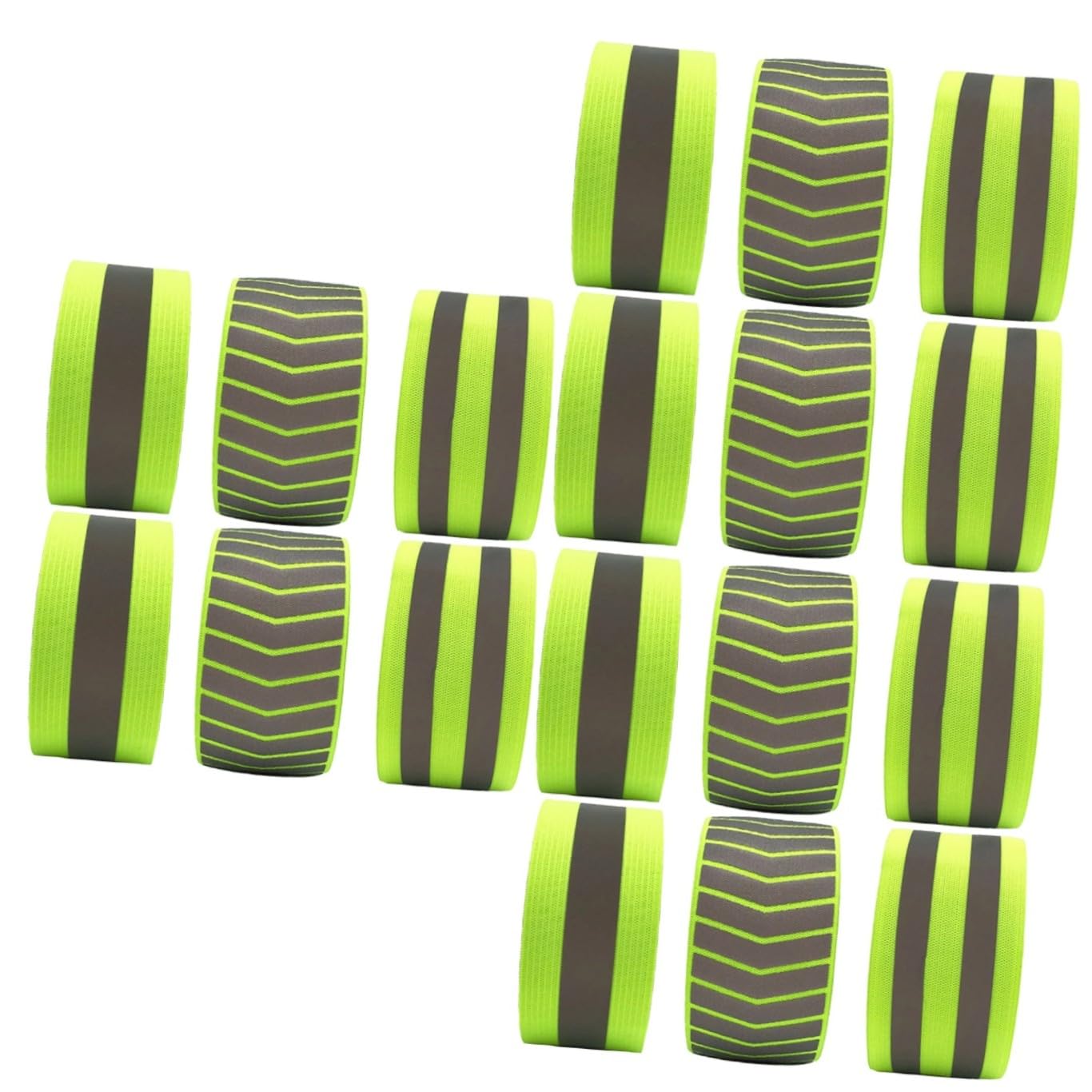 Toyvian Bracciale Riflettente visibilità Sport Gruppo Musicale Uomini Notte Fascia di Sicurezza Riflettori Bracciali Polso Bracciale Fluorescente Bande Green