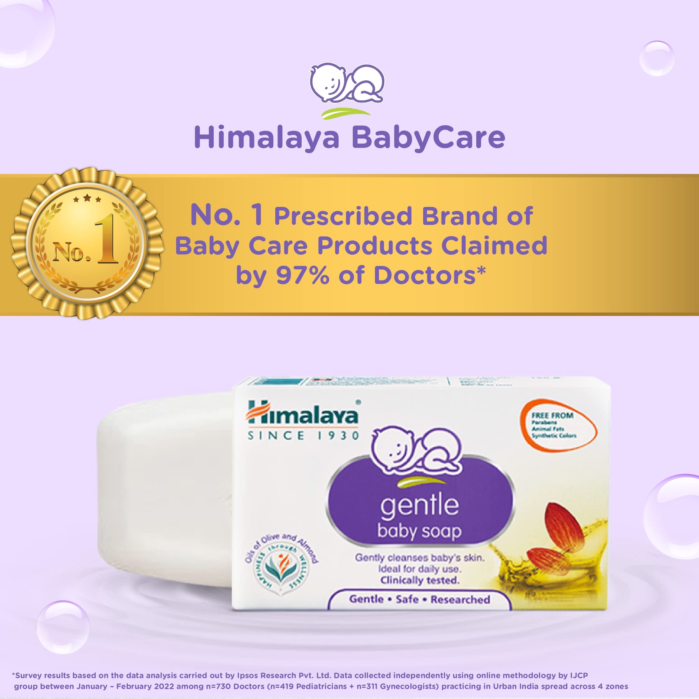 Himalaya Gentle Baby Soap (4N*75g) & Himalaya Herbals Baby Powder (200 gram) - Image 4 thumbnail