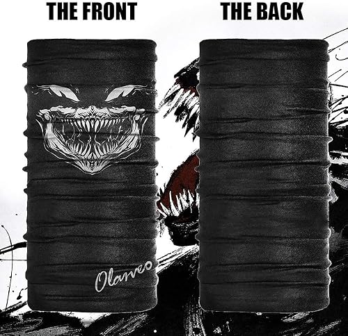 Miniatura 4 de Máscara facial o bandana transpirable sin costuras con estampado de calavera, a prueba de polvo, resistente al viento, para motocicleta, bicicleta