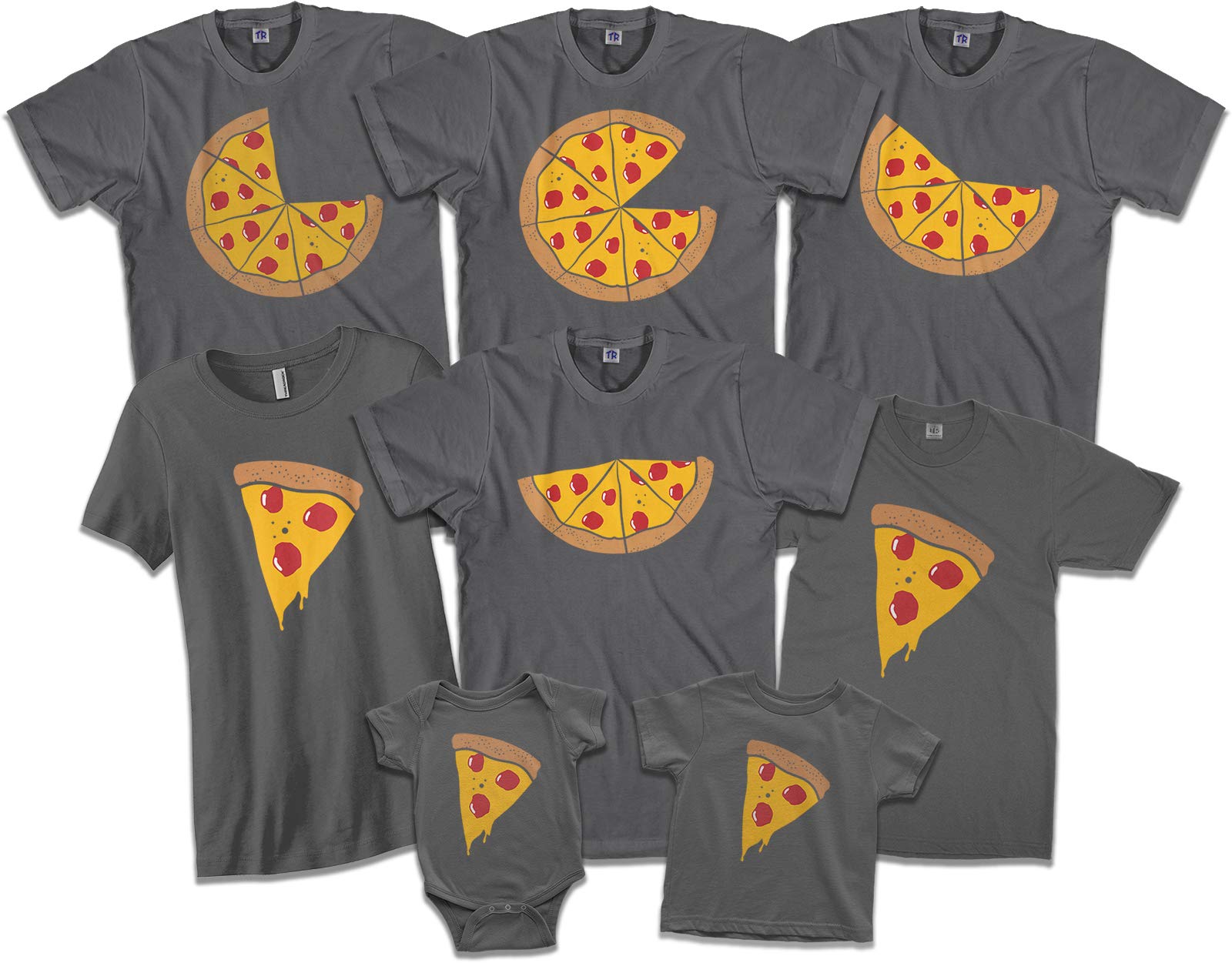 Pizza Pie & Slices | Mom Dad Baby Son Daughter Matching Family Shirts Set