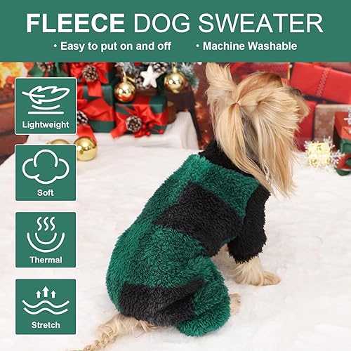 Miniatura 5 de Pijamas de primavera para perros, suéteres para perros pequeños, ropa de chihuahua, ropa ligera de forro polar para mascotas, ropa de gato, XS, beige