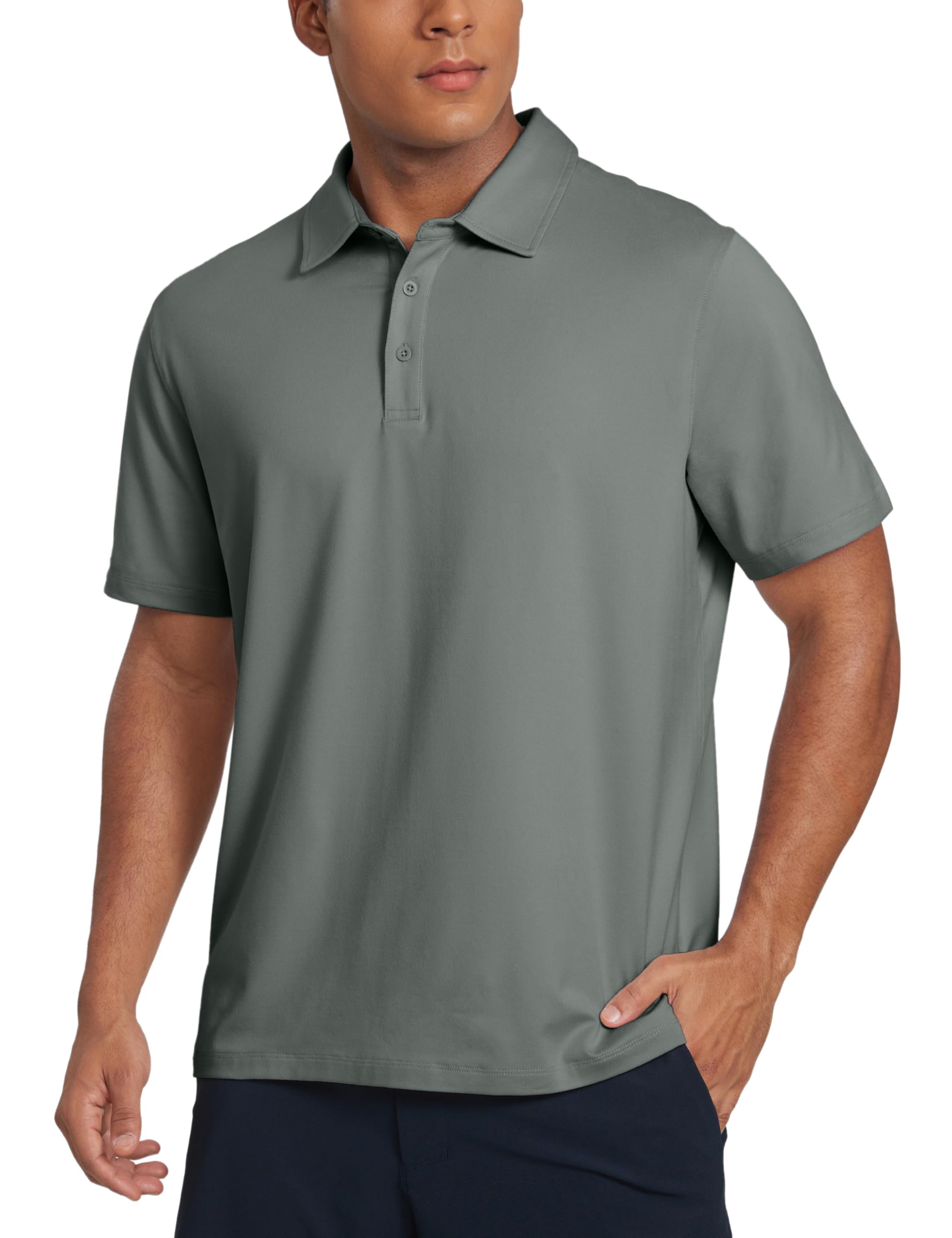 CRZ YOGA Polos en Cloud Jersey | Golf, Tejido Cepillado Suave, Corte Normal, Camisetas Manga Corta Hombre