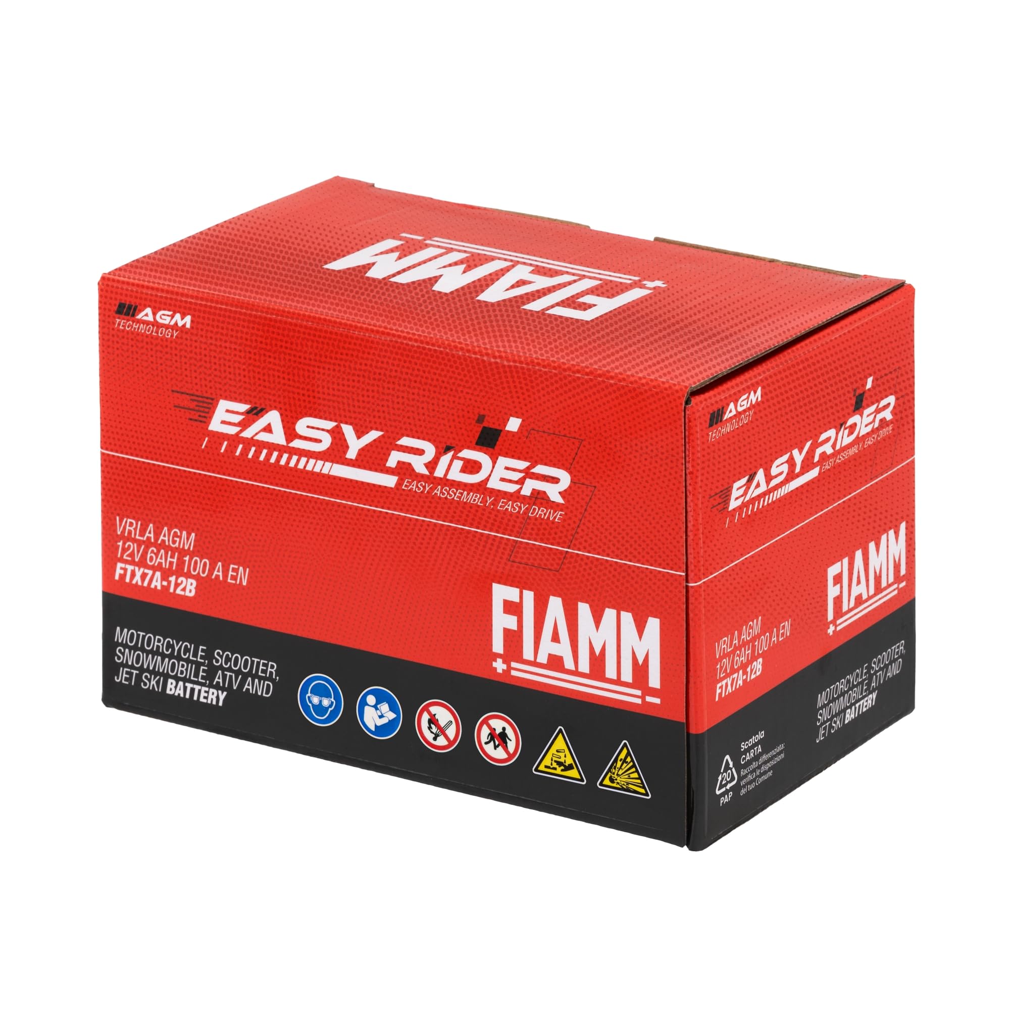 Fiamm Batteria FTX7A-12B 6AH 100A AGM Easy Rider