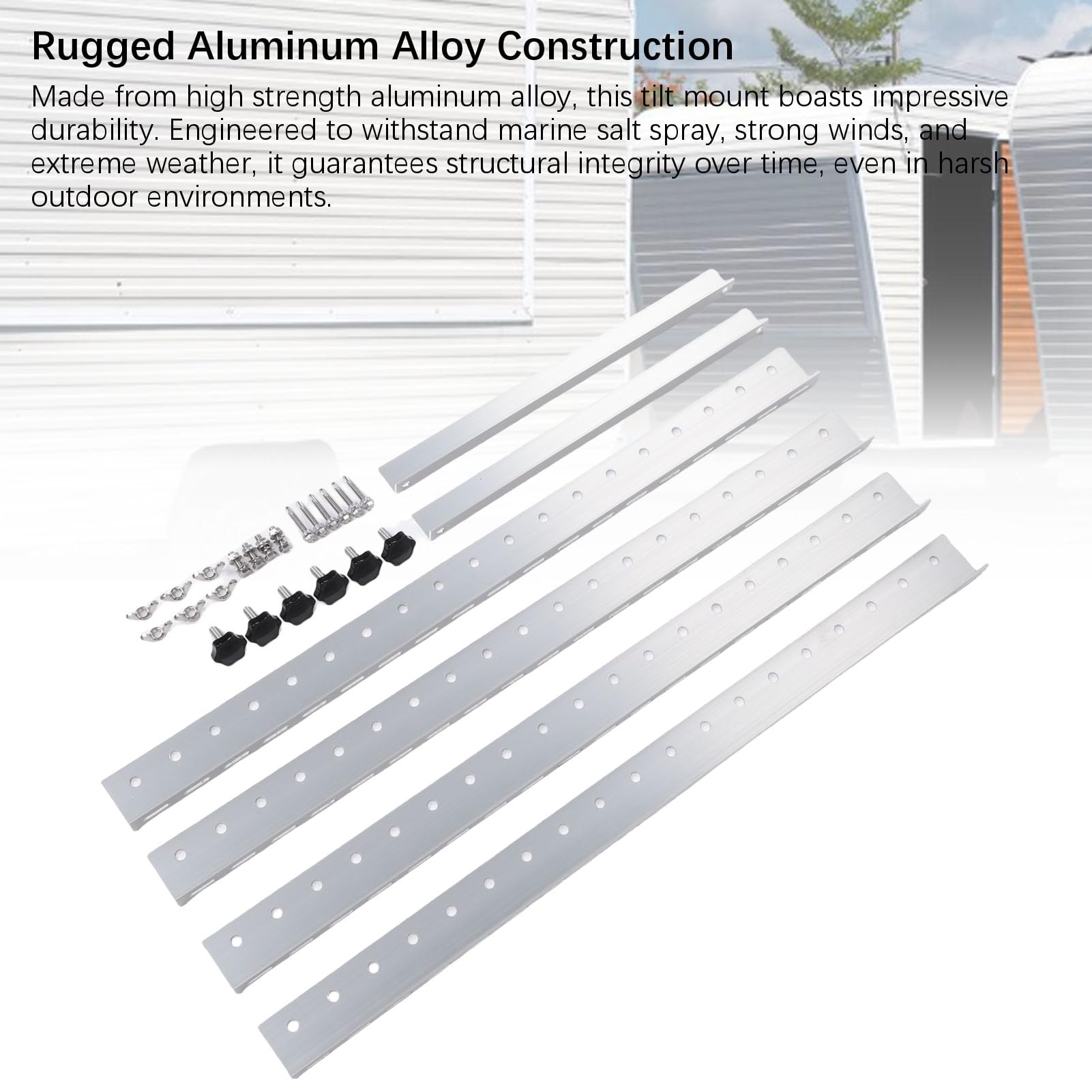 Generic Wsporniki Montażowe Panelu Słonecznego, 28 -calowy Regulowany Wspornik Montażowy Panelu Słonecznego dla łodzi RV, Stop Aluminium o Wysokiej Wytrzymałości, Stojak na Panele
