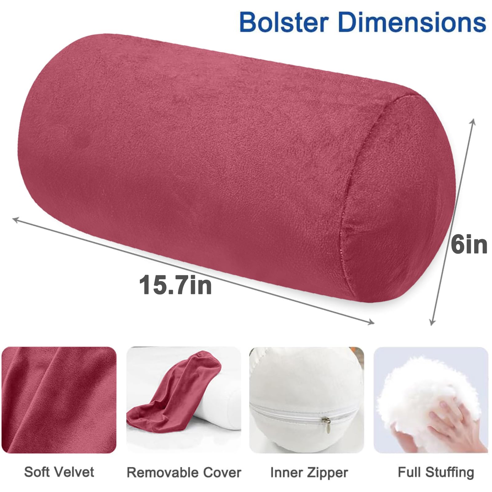 AS AWESLING Body Pillow for Adults Full BodyPilllow for sleeping Long Round Cervical Pillow, Bolster Pillow - Image 2
