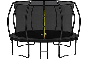 16FT Trampoline for Kids and Adults, Outdoor Anti-Rust Recreational Trampolines with Enclosure...
