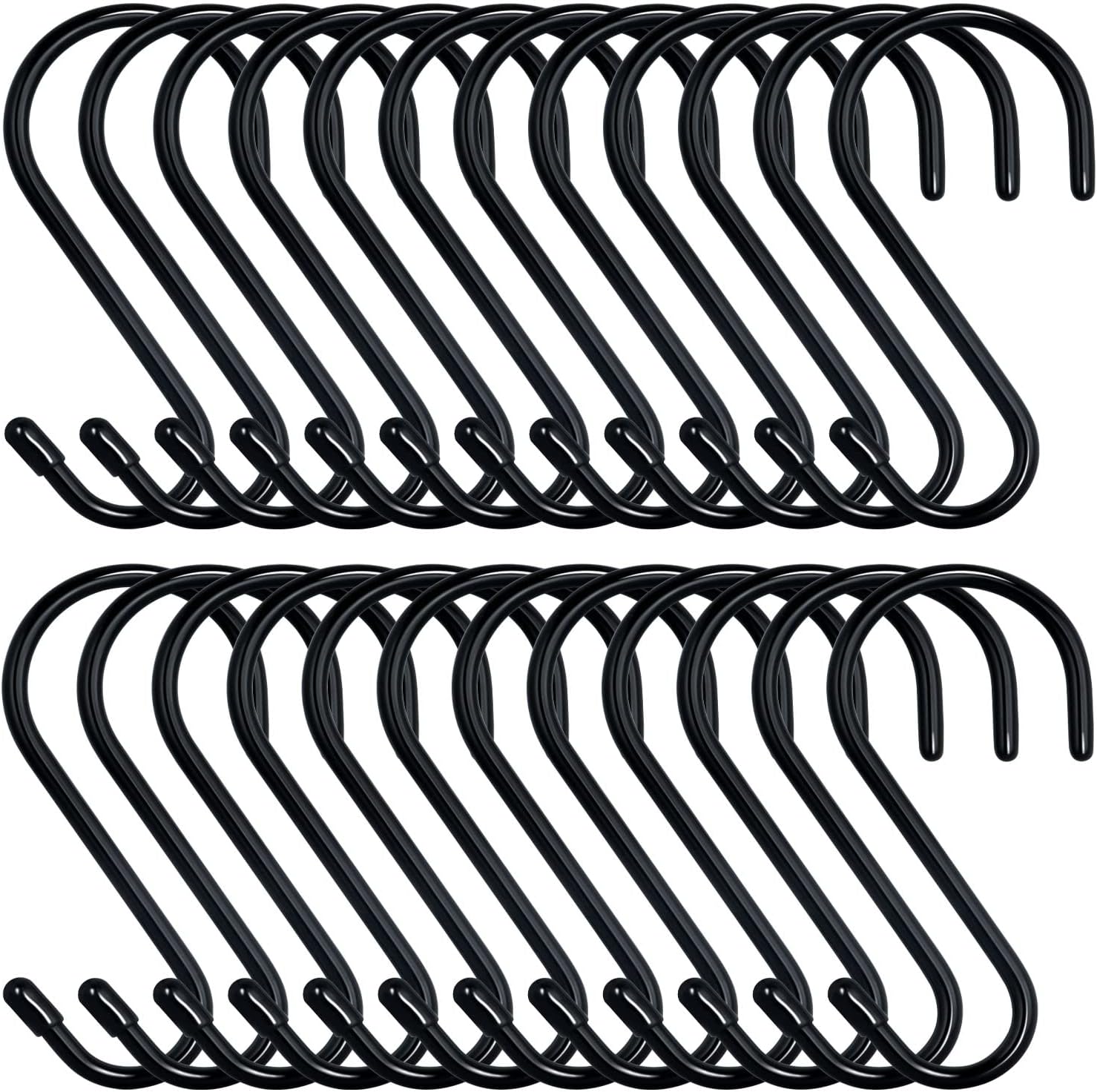 24 Pack 4 Inch Vinyl Coated S Hooks Heavy Duty Large S
