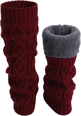 Shihanee Winter Fleece Lined Leg Warmers for Women