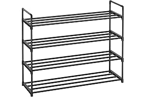4-Tier Shoe Organizer for Closet Storage- SONGMICS