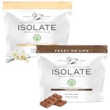 Grass-Fed Whey Protein Isolate Powder, Vanilla 5lb (1 Unit) + Chocolate 5lb (1 Unit)