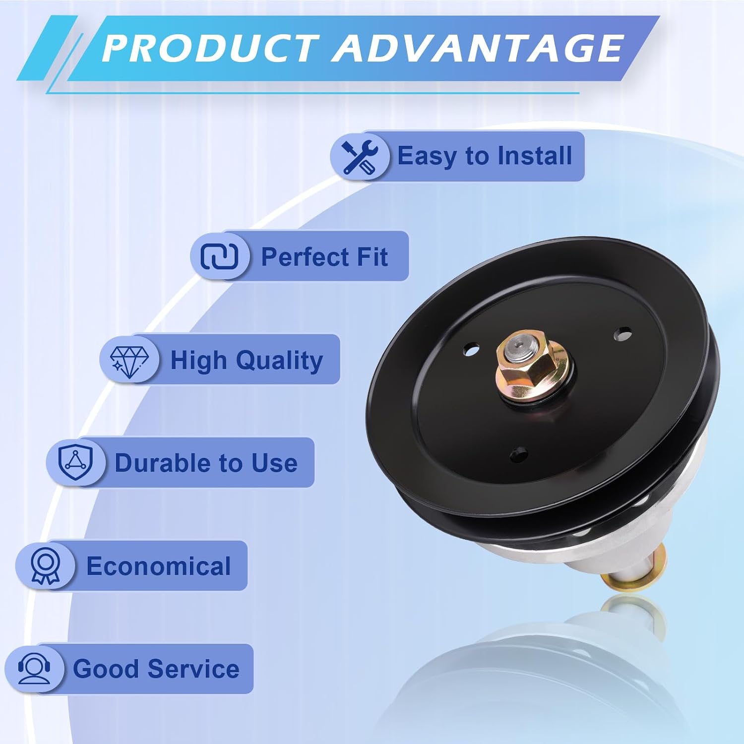 60 Inch Mower Deck Spindle Assembly Fit for Exmark Lazer Z Lazer Z CT Lazer Z HP LZ22KC604 LZ25KC604 Lawn Mower Replaces OEM 1-634972 634972