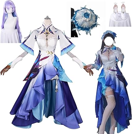 Amazon.co.jp: 会社# M 髪飾り付き 鳴潮 カンタレラ コスプレ