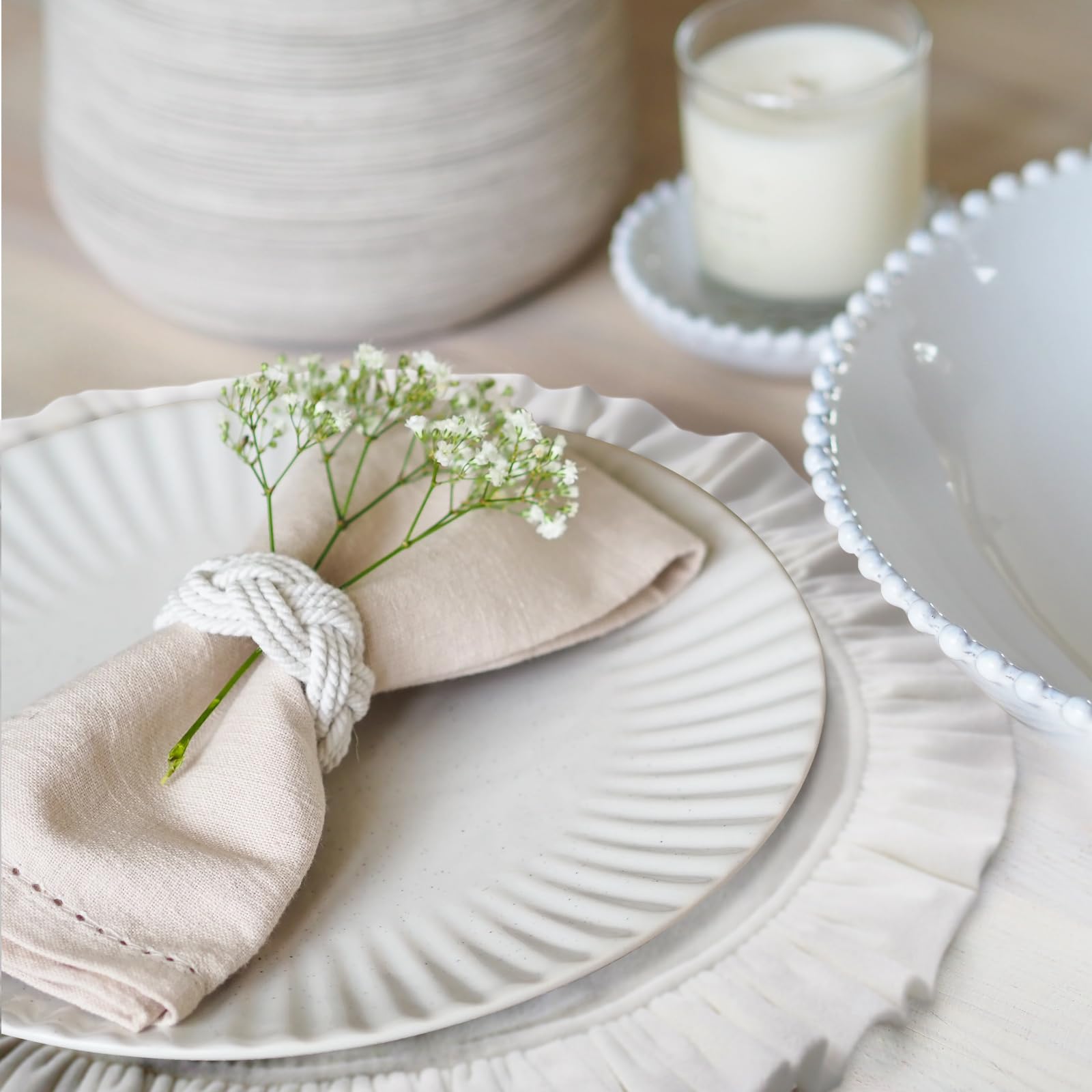Kigai Mandala Tischsets – 4 Runde, Rutschfeste Sets Aus PVC/Polyester, 39 Cm Ø, Hitzebeständig & Waschbar