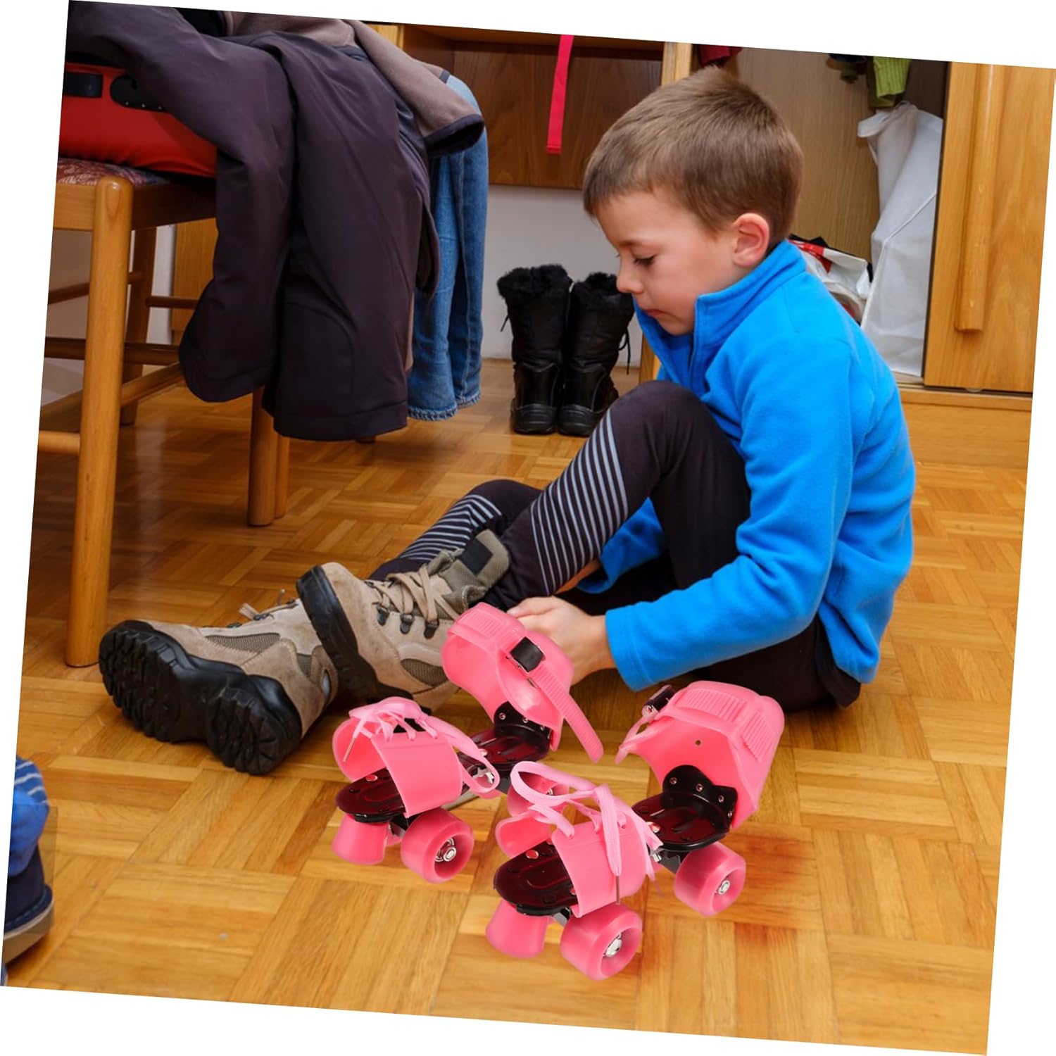 POPETPOP Adjustable Boys and Girls Roller Skates Wheel Skates for Boys and Girls Safe and Indoor Outdoor Activity