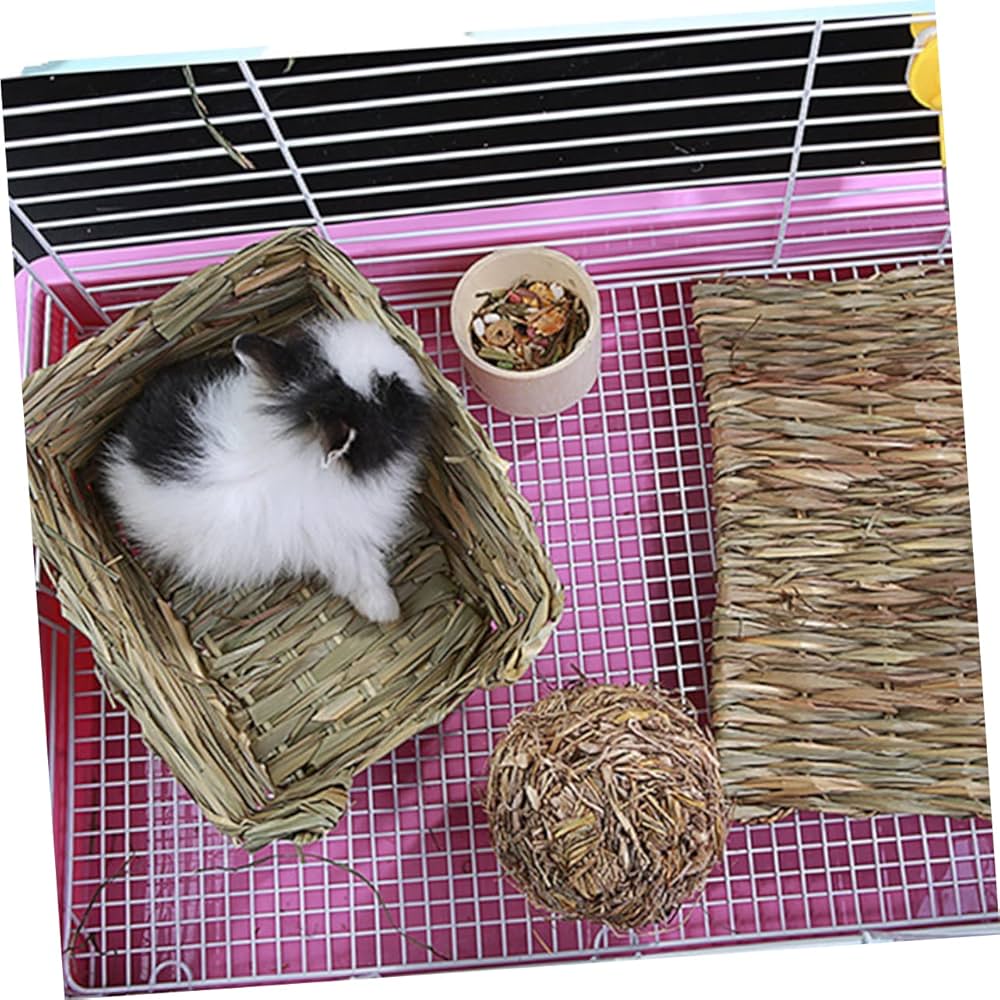 Esquinero Conejo Casita De Madera Para Hámster - ¡Con Escalera Desmontable Y Súper Resistente! Rueda Hamster