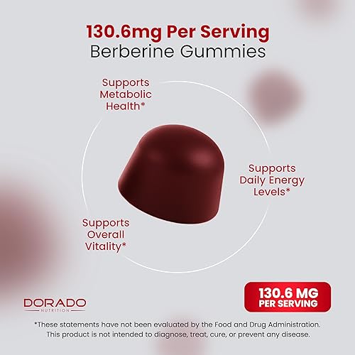 Miniatura 4 de Gomitas de berberina con canela de Ceilán (1.200 mg) Suplemento de berberina de Ceilán y canela de Ceilán sin azúcar prémium para adultos, probado