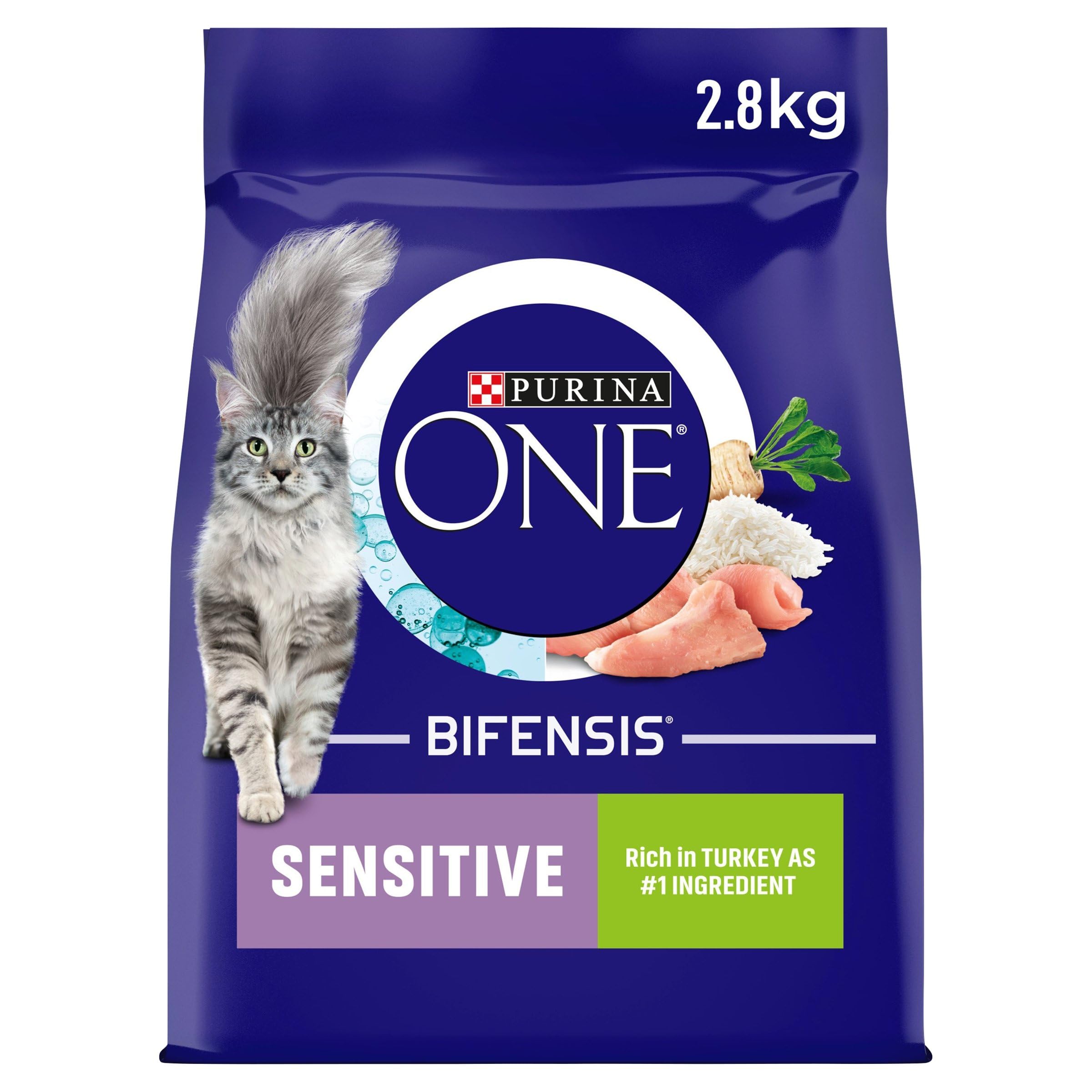 Purina ONE Indoor Adult Dry Cat Food with Turkey 2.8kg