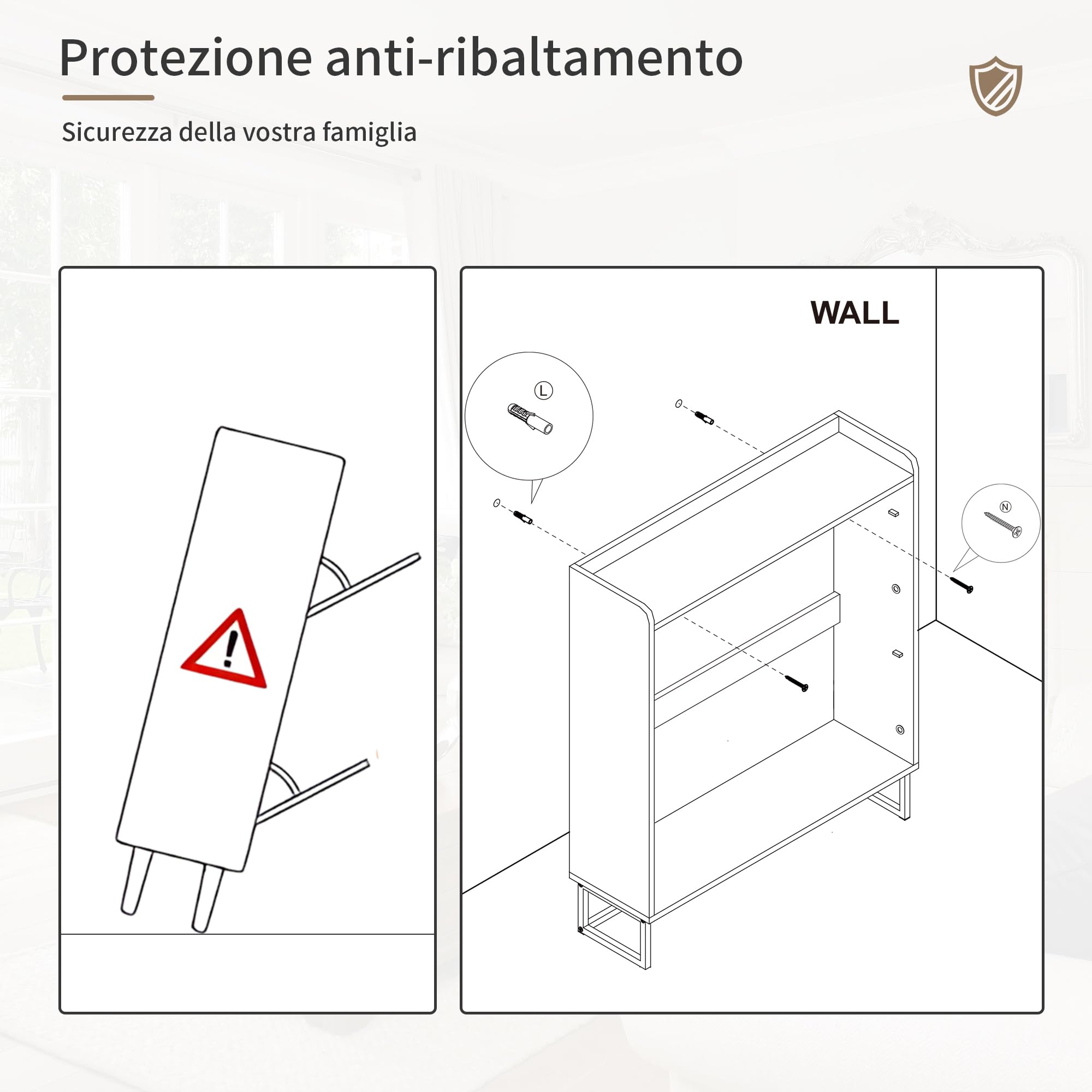 BonVache Scarpiera Salvaspazio Slim in Legno, 2 Ante Scanalate a Ribalta, Scarpiera con 2 piattaforme regolabili, piedini in metallo, per corridoio, ingresso, 80 x 23,8 x 101,7 cm, Bianco