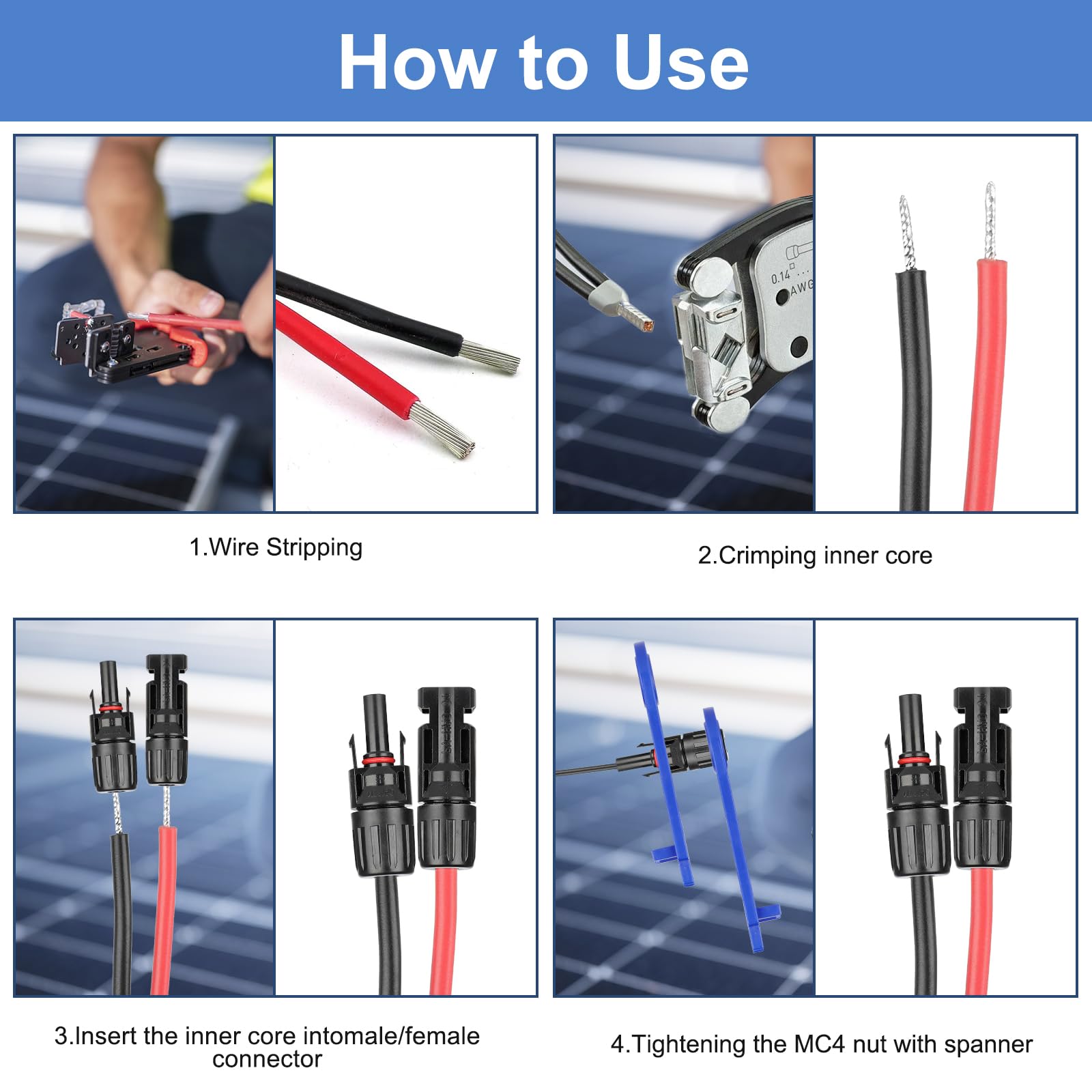 Solar Panel T Branch Connector 6 to 1 IP 67 PV Cable - Cabel and Wire