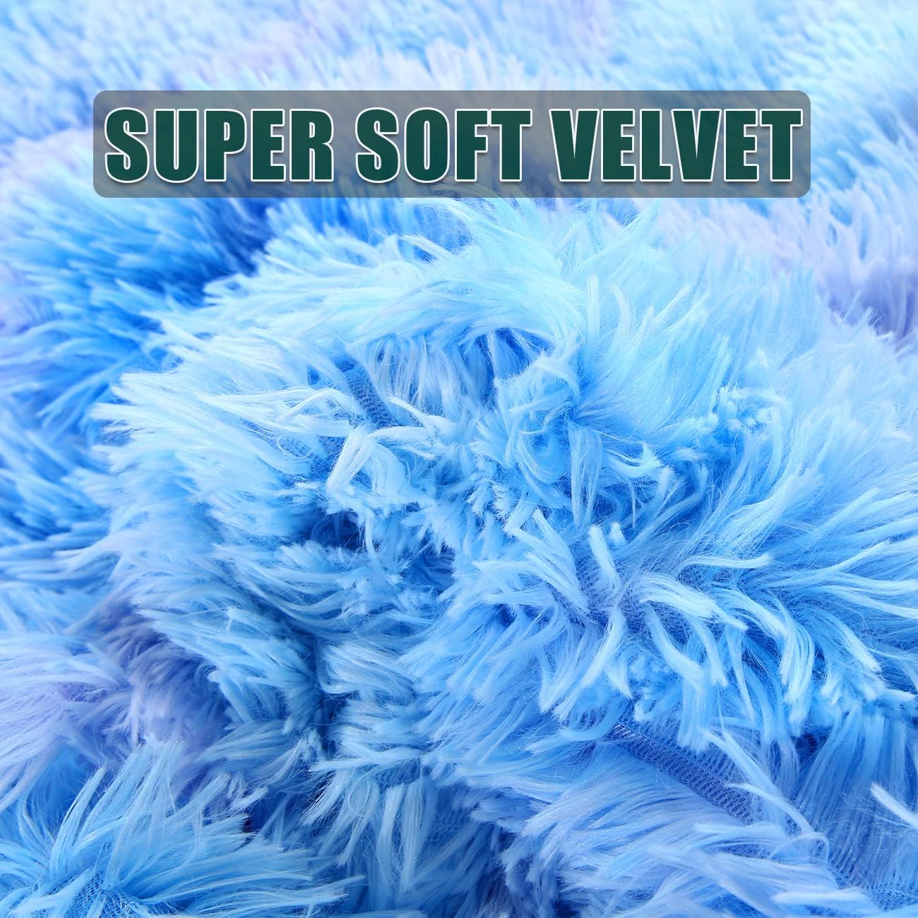 Mengersi Velvet Floor Pillows,Faux Fur Tie Dye Pillow Bed Floor Lounger Cover,Sleeping Mat for Kids Teen Toddler,Pillow Lounger for Reading Playing Games Party,Requires 5 Pillows(King,Blue)