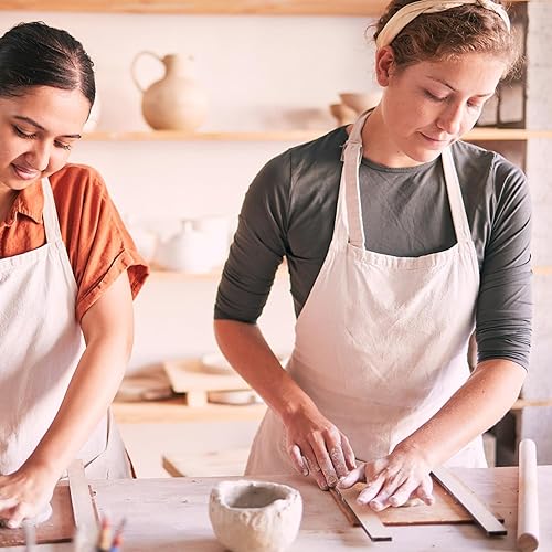 Miniatura 7 de Juego de 11 barras guía de profundidad para cerámica y rodillo de madera, 0.118 in, 0.197 in, 0.276 in, 0.394 in y 0.472 in, tiras de grosor para