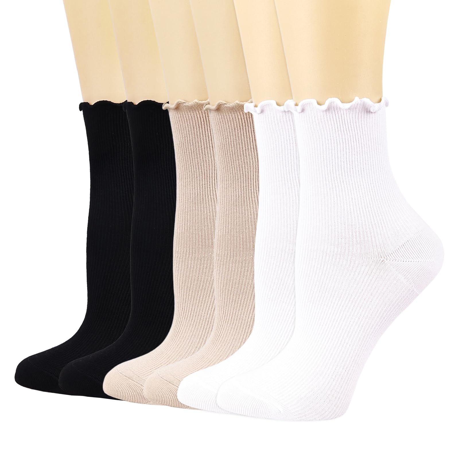Lusofie Chaussette Ete Femme Chaussettes 100% Coton Femme