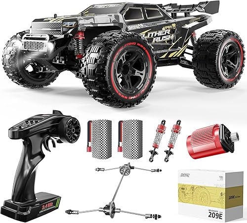 Miniatura 1 de DEERC 209E 110 Fast Brushless RC Car para adultos y niños, 60+ KMH de alta velocidad 4WD Off-Road Camión de control remoto con 2 baterías 3S y