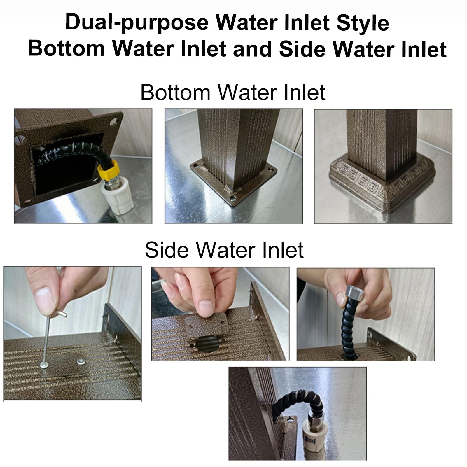 Flexible Schlauchstütze für Gartenwasserhahn, Frostsicheres Design, Bodenarmatur für effizientes Wassermanagement, ideal für den Außenbereich