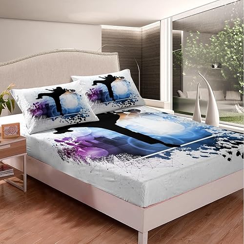 Miniatura 7 de Feelyou Juego de sábanas con estampado de cebra, color marrón y gris, juego de sábanas de animales salvajes, 1 sábana bajera ajustable con 2 fundas