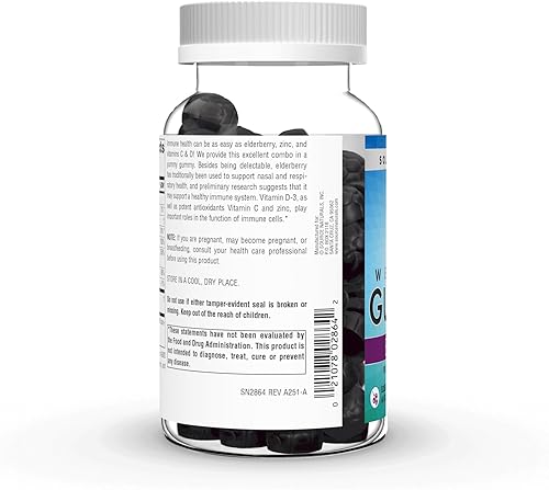 Miniatura 3 de Source Naturals Gomitas de saúco Wellness, promueve el apoyo inmunológico*, 200 mg - Apoyo antioxidante - 60 gomitas