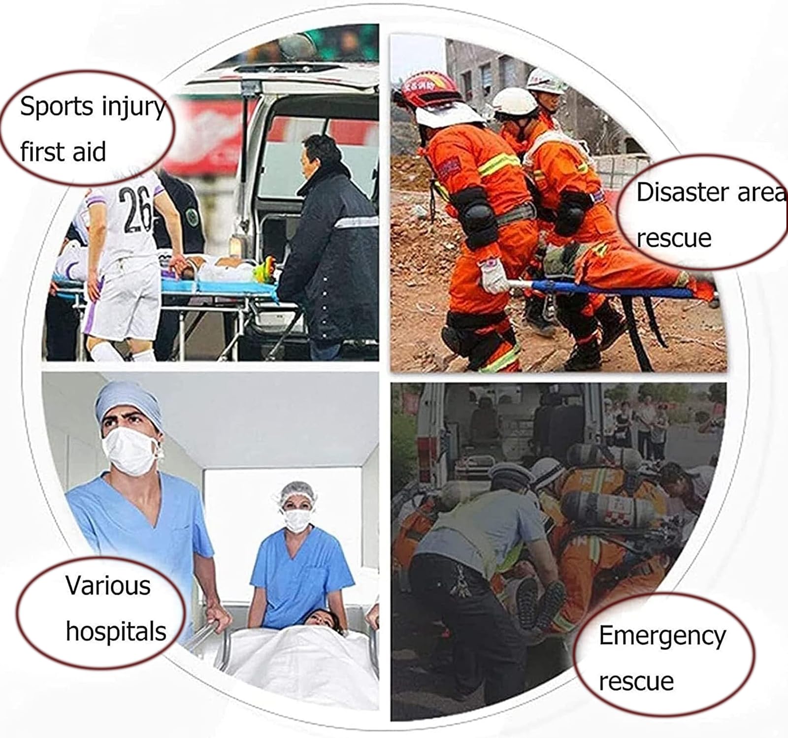 Amazon｜医療用緊急スクープストレッチャー、調節可能な軽量