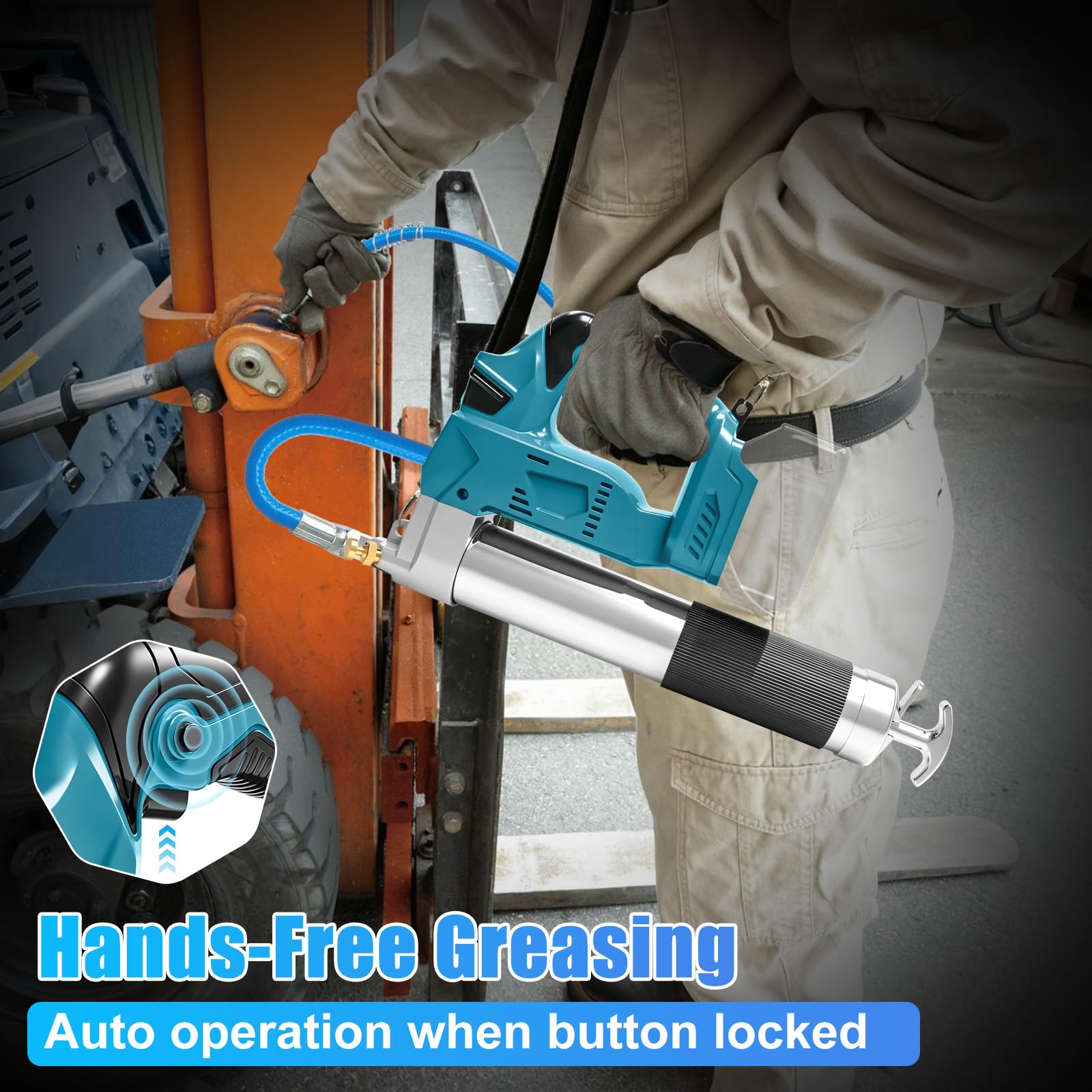 Akku Fettpresse Kompatibel Mit Makita 18V, 170 G/min,6000–13000 Psi