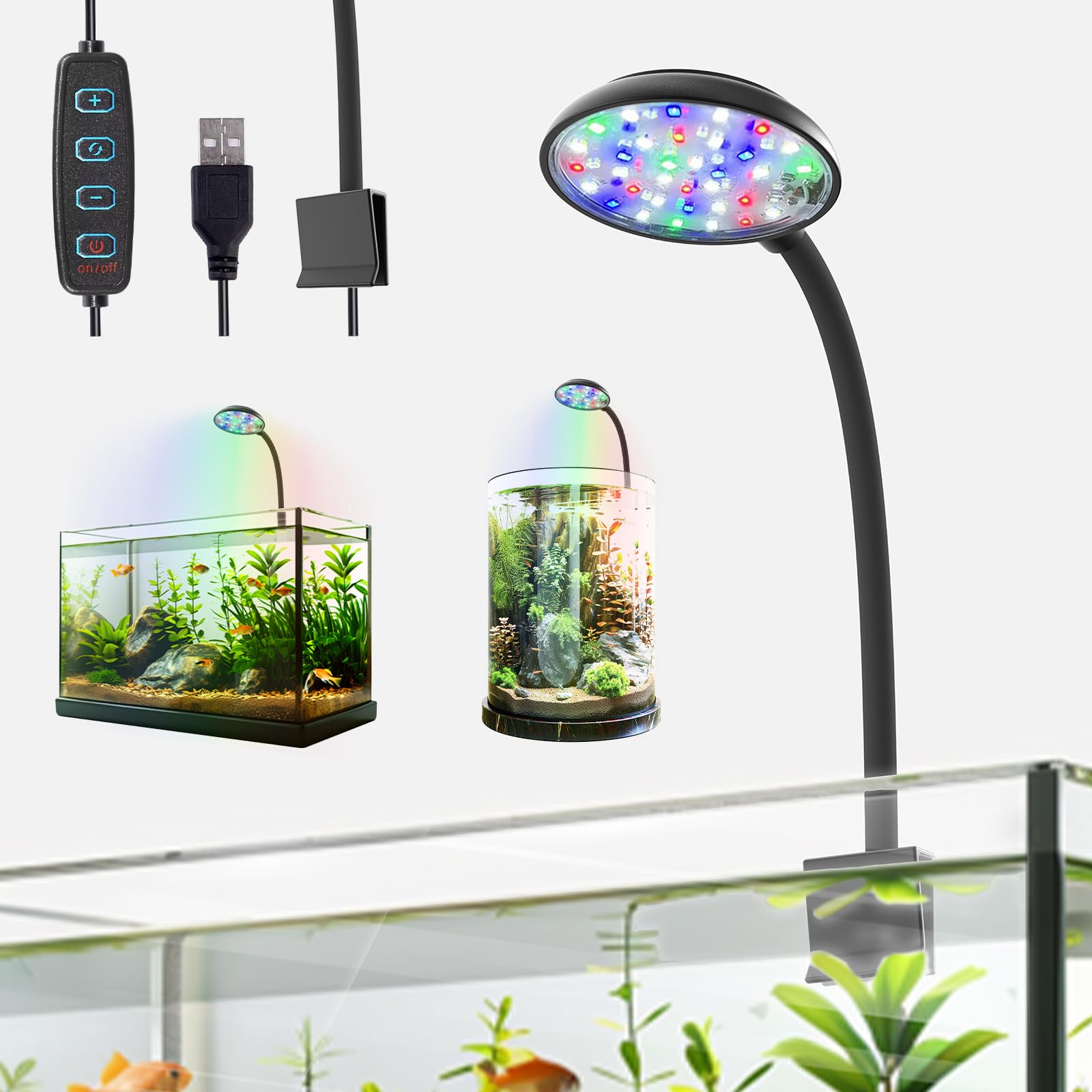 Amazon.co.jp: 水槽ライト小型 HimaDana led34個 7W 小型水槽