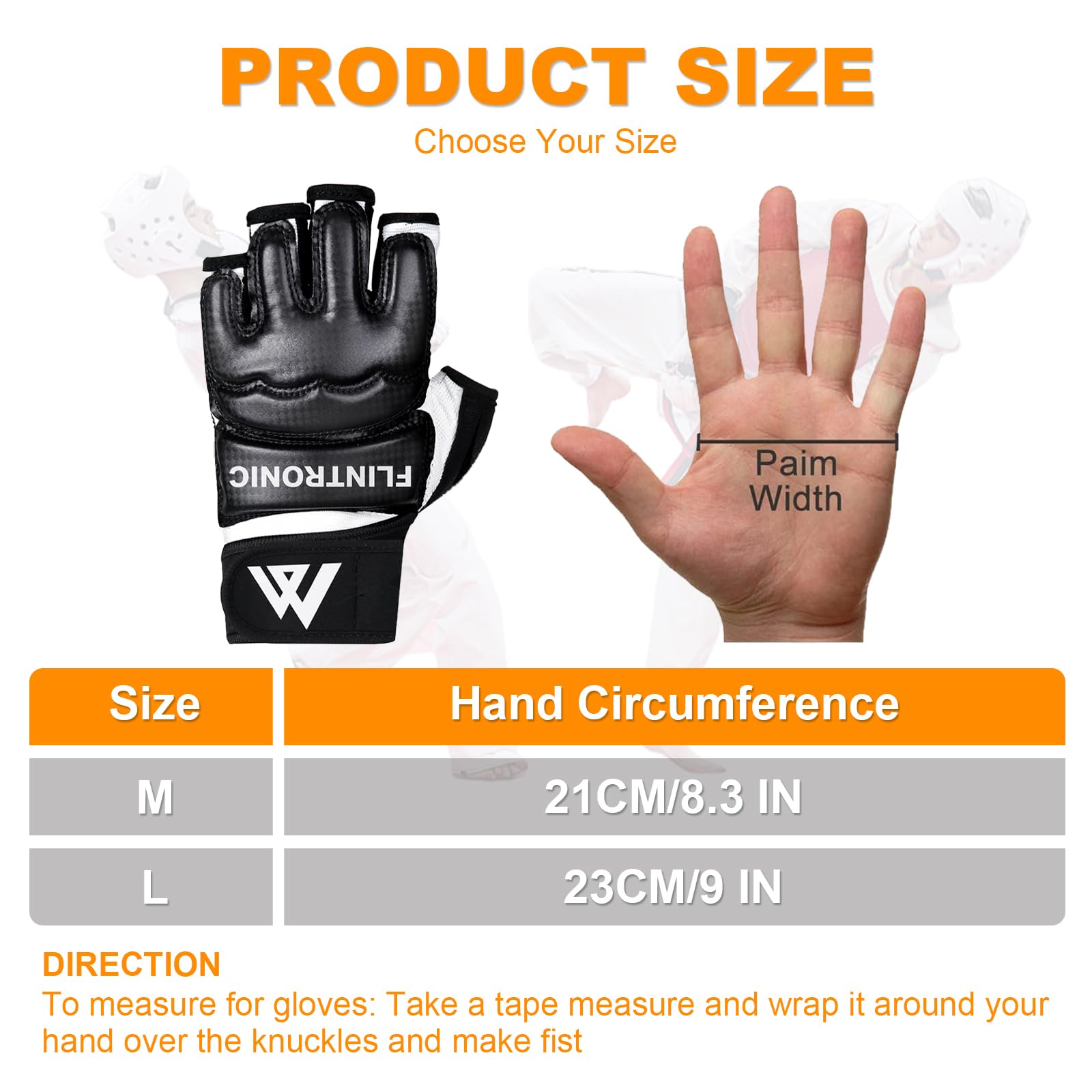 Flintronic Guantes MMA Entrenamiento Cuero Grappling Ventilada Palma para Muay Thai Kick Boxing