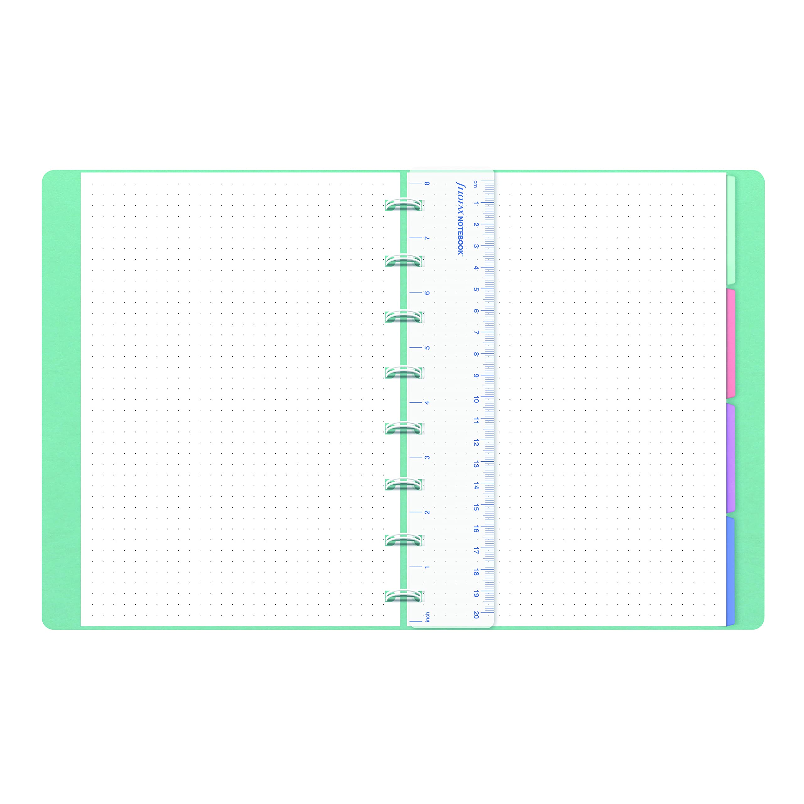 Filofax Nachfüllbares Notizbuch, A5, klassische Pastell-Kollektion, gepunktetes Papier, 21 x 14,6 cm, Duck Egg (B115079U)