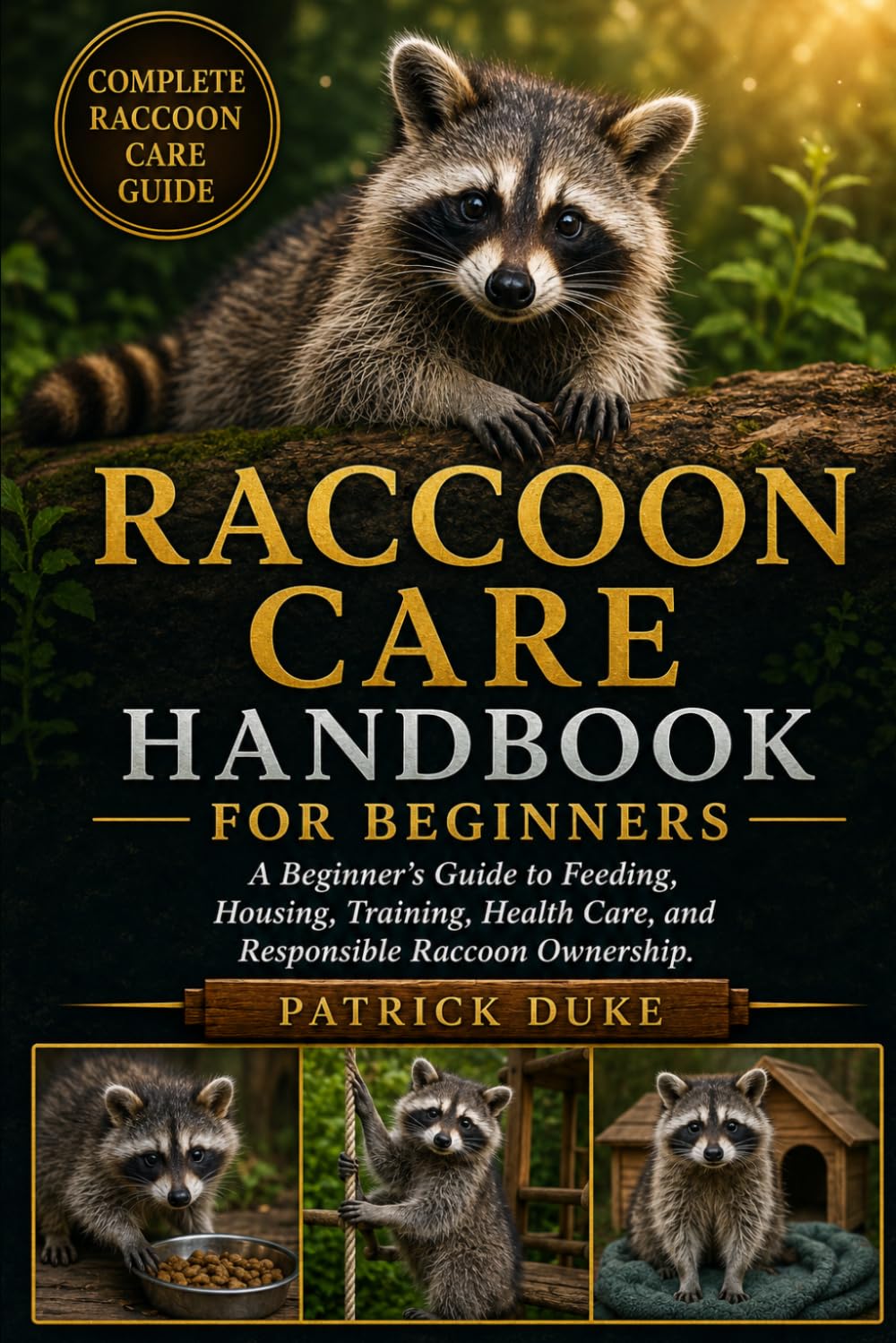 RACCOON CARE HANDBOOK FOR BEGINNERS: A Beginner’s Guide to Feeding, Housing, Training, Health Care, and Responsible Raccoon Ownership.