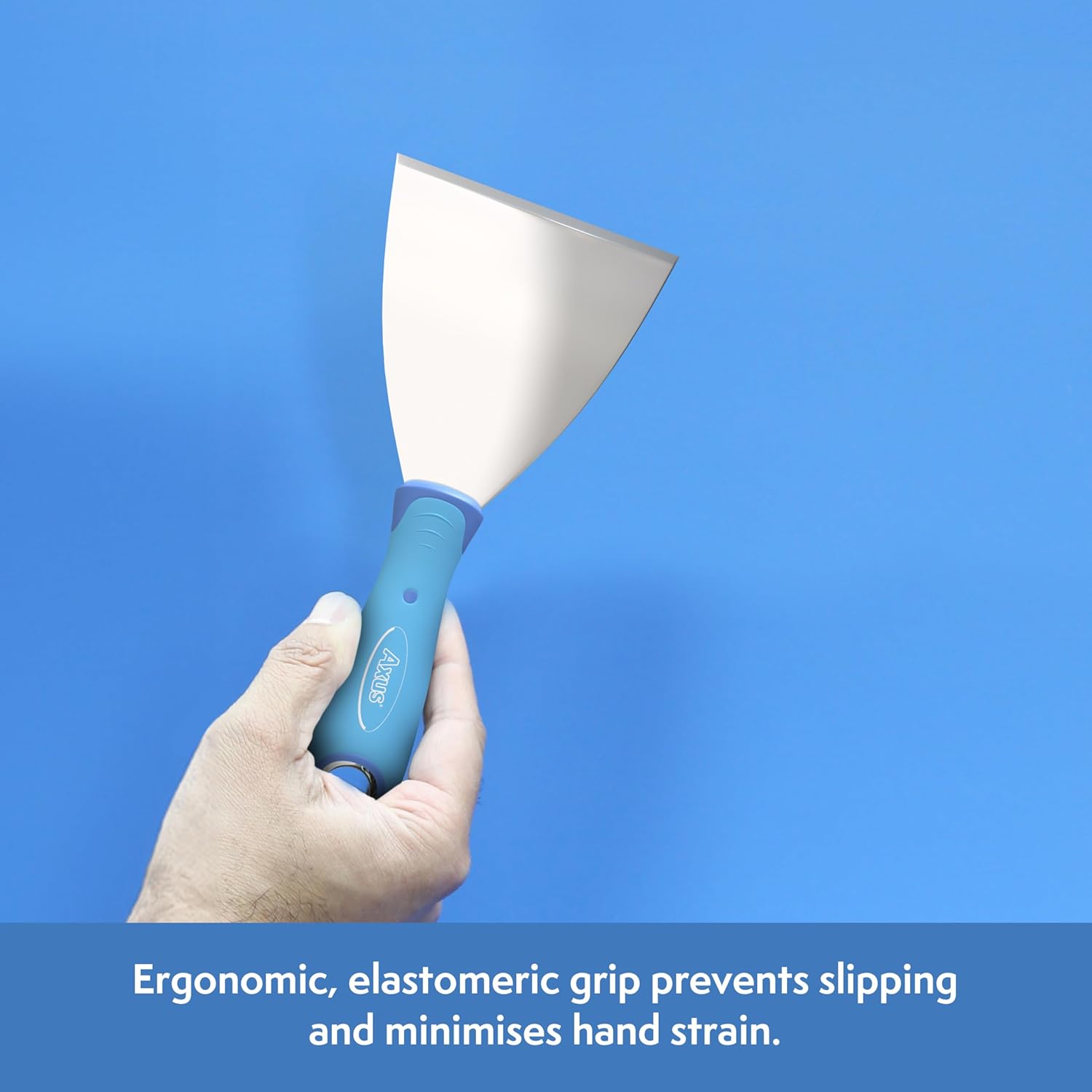 Axus Decor Wallpaper Scraper - 4 Inch/ 100mm, Paint Scraper for Removing Paint and Wallpaper, Ideal for Professional & DIY Projects, Stainless Steel Blade & Rubberized Handle