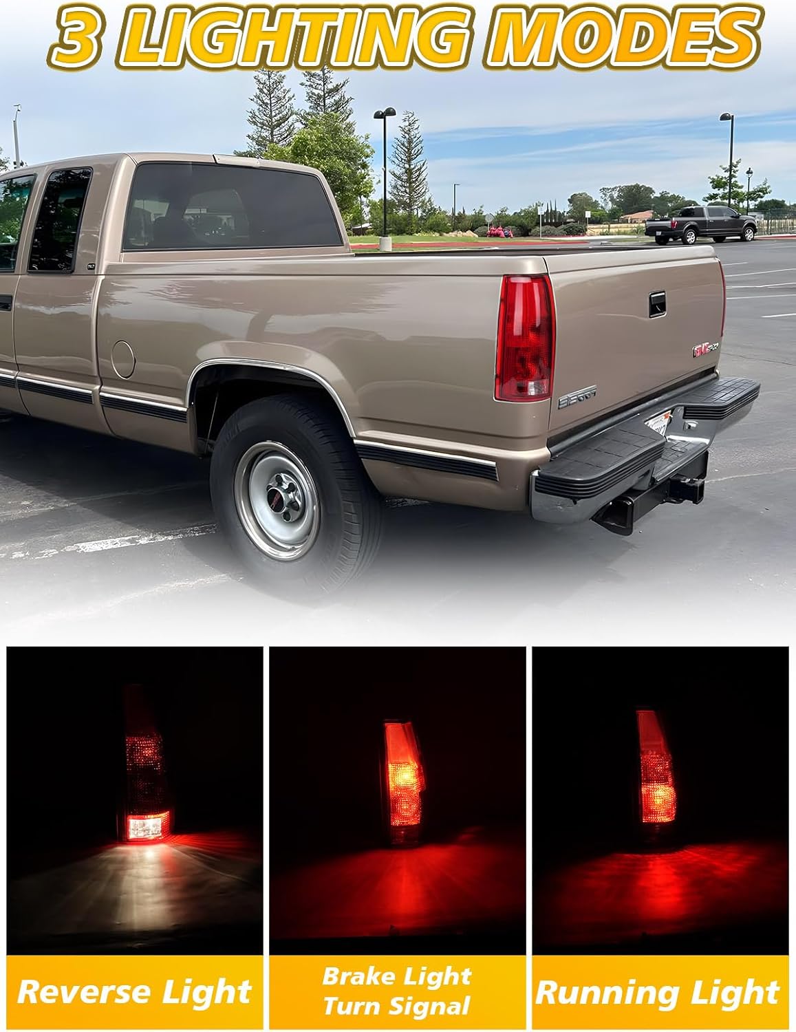 Tail Light Assembly for 1988-1998 Chevy GMC Silverado Sierra C/K 1500 2500 3500, Suburban, Tahoe, Blazer, Yukon, Cadillac Escalade – Includes Driver & Passenger Side, Circuit Boards & Bulbs