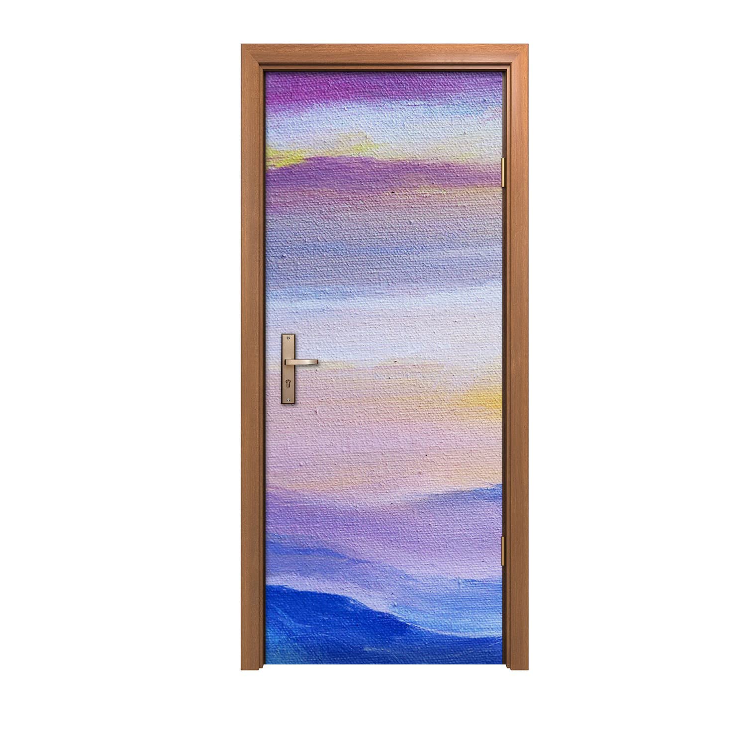 Autocollant de porte 90x200 motif nuages décoration murale