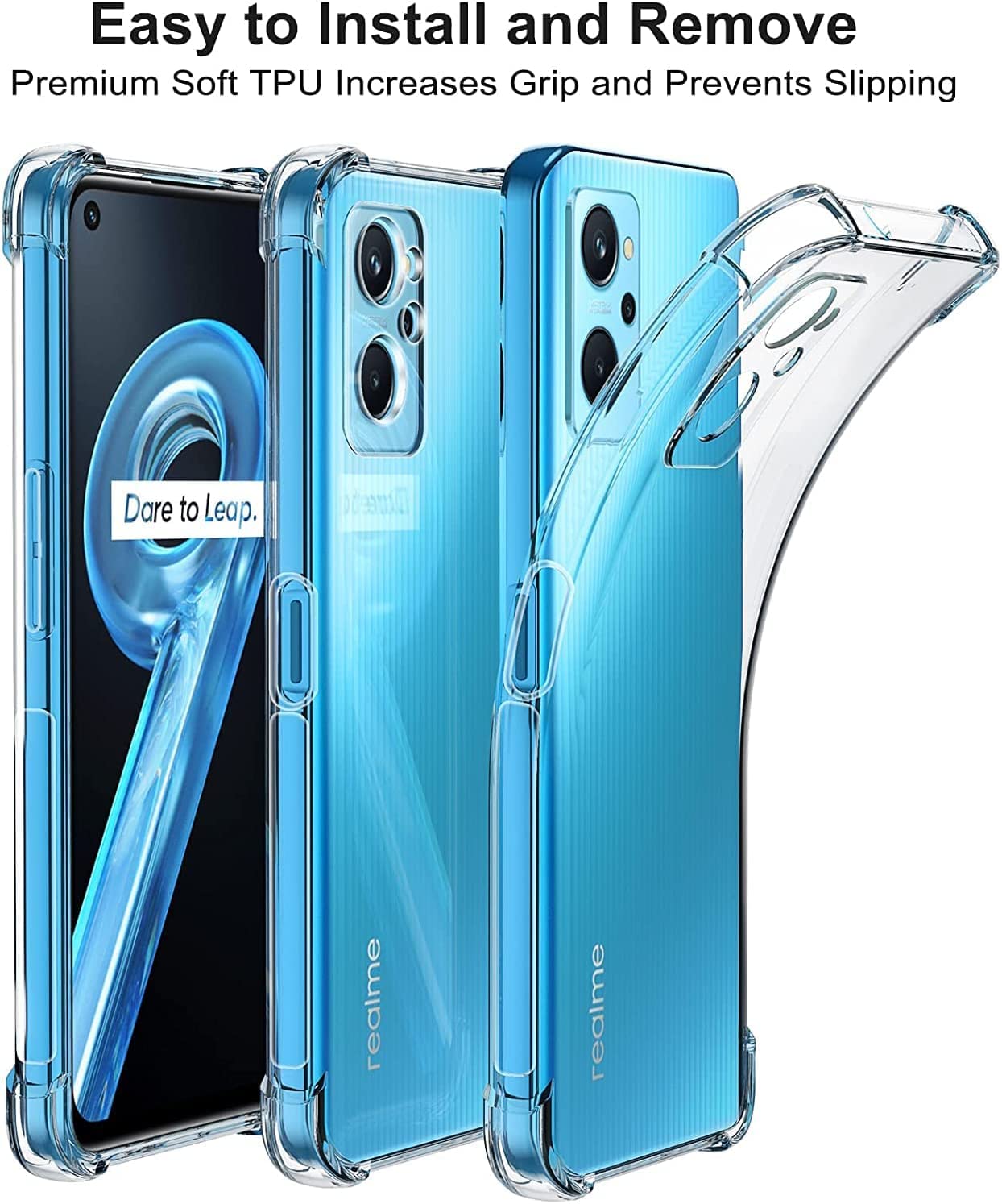 Realme 9i Case - Transparent Bumper Cover -4