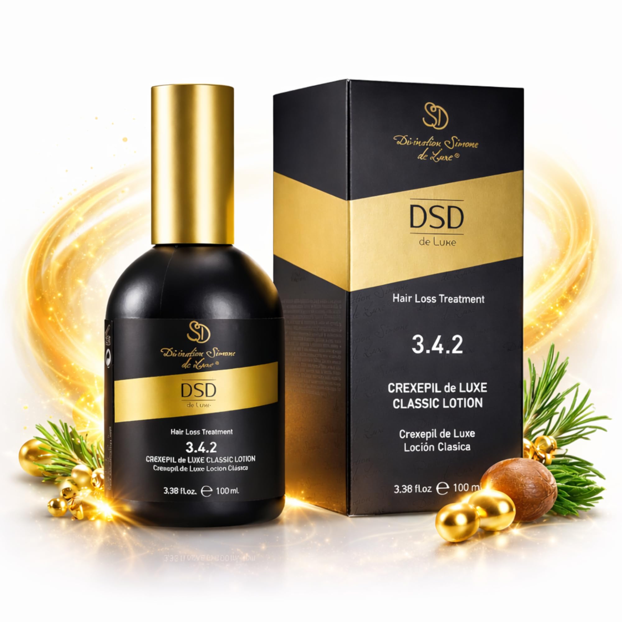 DSD 3.4.2 Crexepil De Luxe Classic Lotion - lozione per capelli & tonico per la perdita di capelli, per la crescita dei capelli, radici e cuoio capelluto, tonico per la crescita dei capelli