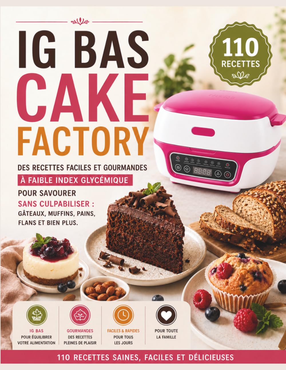 IG Bas Cake Factory: Des recettes faciles et gourmandes à faible index glycémique pour savourer sans culpabiliser : gâteaux, muffins, pains, flans et bien plus.