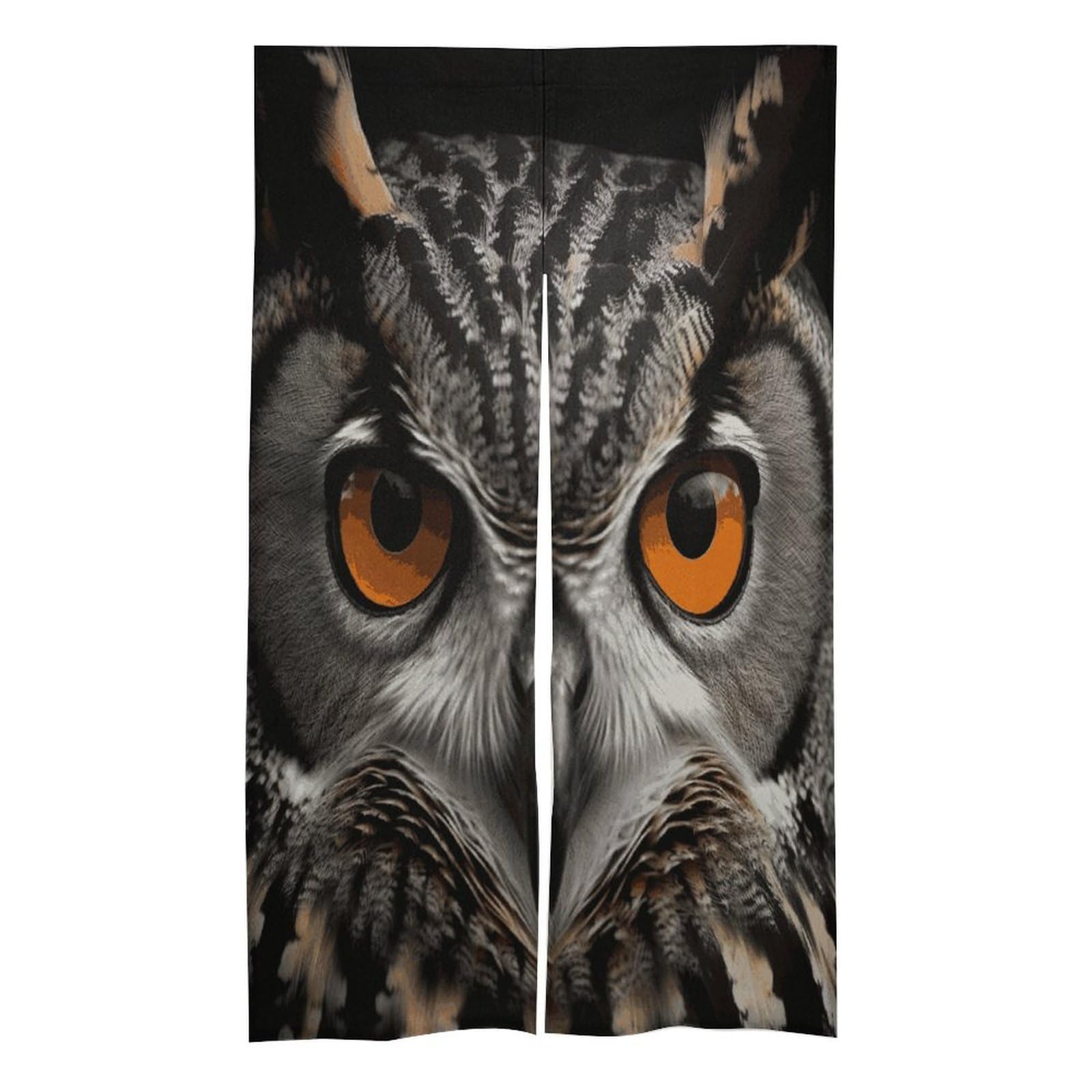 FekiLoot Owl Eyes Door Curtain for Doorway Privacy French Style Theme Blackout Curtain Splice Thermal Insulated Door Cover Rustic Room Divider Home Decoration 17W X 57L in