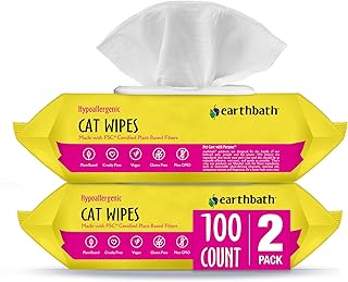 earthbath, Hypo-Allergenic Cat Wipes