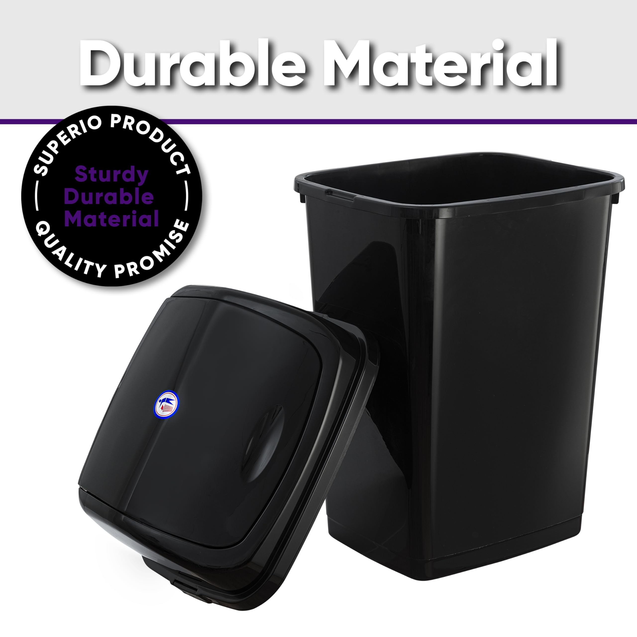 Bote Basura MYOYAY Bote De Basura De Reciclaje De 20 Litros X
