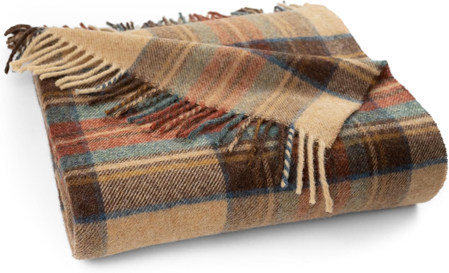 Prince of Scots Highland Tweeds Shetland Lambswool Throw (Antique Dress Stewart)